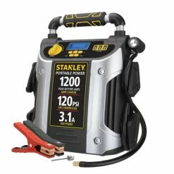 Best deal 🥰 Stanley 1200 Peak Amp Portable Car Jump Starter with 120 PSI Digital Air Compressor 🥰