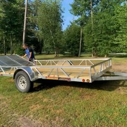 Cheap ❤️ Ridgeline 6' x 10' Aluminum Utility Trailer 🤩 -Deals Automotive Store lifestyle shot utility 1