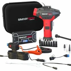 New 💯 Smartech Power Kit TECH-5000P Vehicle Jump Starter and Power Bank with Accessories + Air Compressor + Carrying Case 🥰